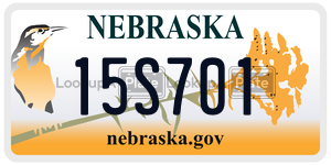 15S701 license plate in Nebraska