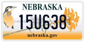 15U638 license plate in Nebraska