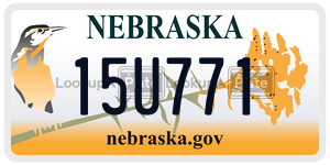 15U771  license plate in NE