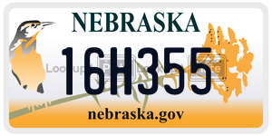 16H355  license plate in NE