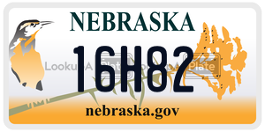 16H82  license plate in NE