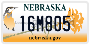 16M805  license plate in NE