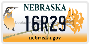 16R29  license plate in NE
