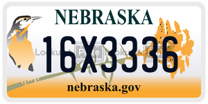 16X3336  license plate in NE
