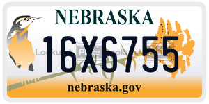 16X6755  license plate in NE