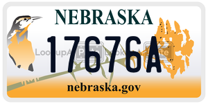 17676A license plate in Nebraska