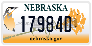 17984D  license plate in NE