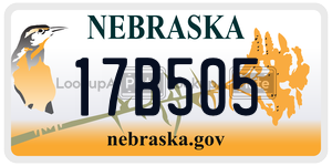 17B505  license plate in NE