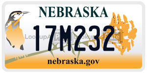 17M232  license plate in NE