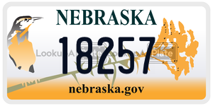 18257  license plate in NE