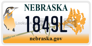 1849L  license plate in NE