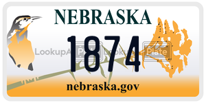 1874  license plate in NE