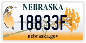 18833F  license plate in NE