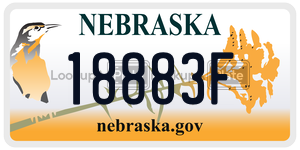 18883F  license plate in NE