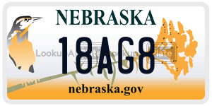 18AG8  license plate in NE