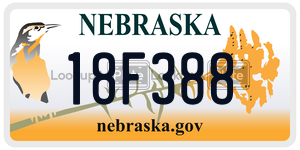 18F388  license plate in NE