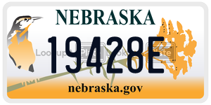 19428E  license plate in NE