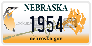 1954  license plate in NE
