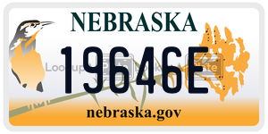 19646E  license plate in NE