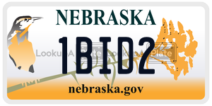 1BID2  license plate in NE