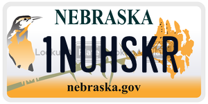 1NUHSKR  license plate in NE