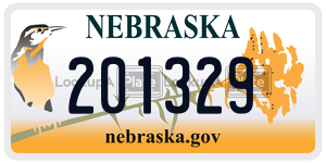 201329 license plate in Nebraska