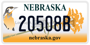 20508B license plate in Nebraska