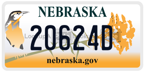 20624D  license plate in NE