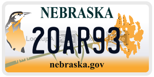 20AR93  license plate in NE
