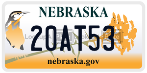 20AT53  license plate in NE