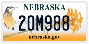 20M988  license plate in NE