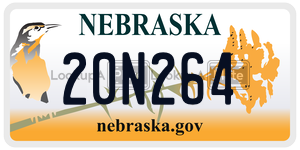 20N264  license plate in NE