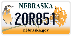 20R851 license plate in Nebraska