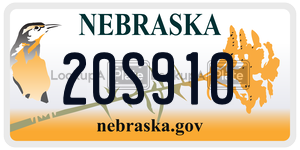 20S910  license plate in NE