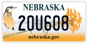 20U608  license plate in NE