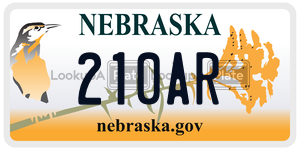 210AR  license plate in NE