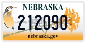 212090  license plate in NE