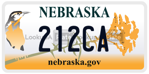 212CA  license plate in NE