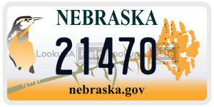 21470  license plate in NE