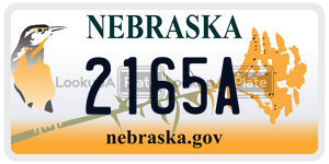 2165A  license plate in NE