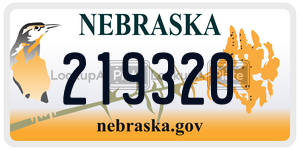 219320  license plate in NE