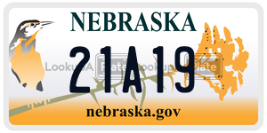 21A19  license plate in NE