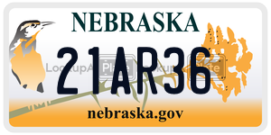 21AR36  license plate in NE