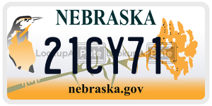 21CY71  license plate in NE