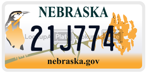 21J774  license plate in NE