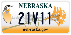 21V11  license plate in NE