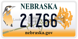 21Z66  license plate in NE