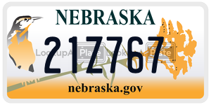 21Z767  license plate in NE