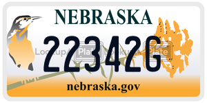 22342G  license plate in NE
