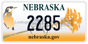 2285  license plate in NE